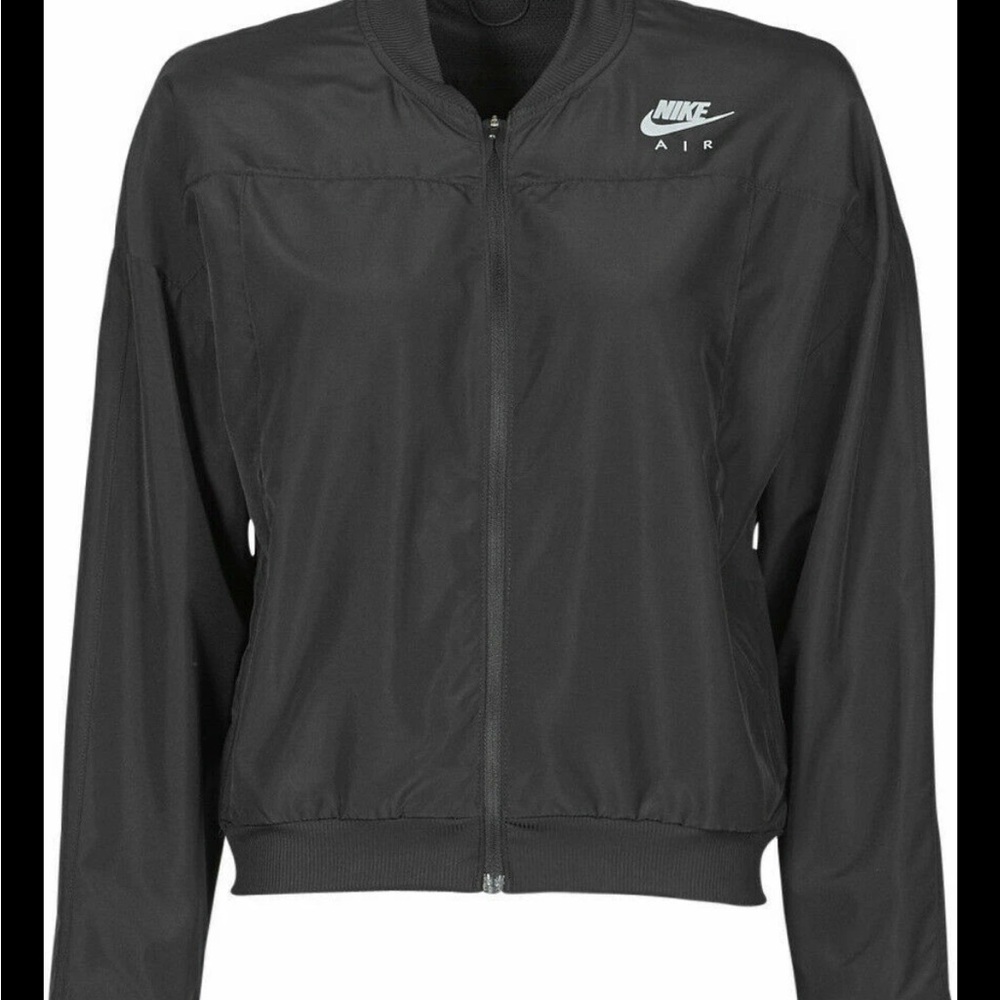 Nike Air Run Wind Breaker full Zip Jacket Reflective Blk CZ9142-010 Women M NWT